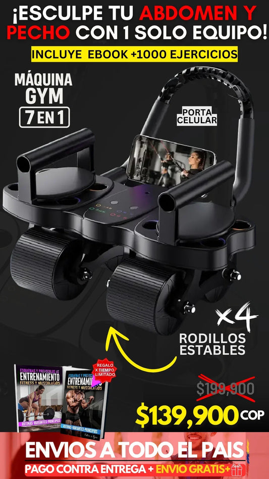 RUEDA ABDOMINAL PROFESSIONAL+ PUSH UP PRO