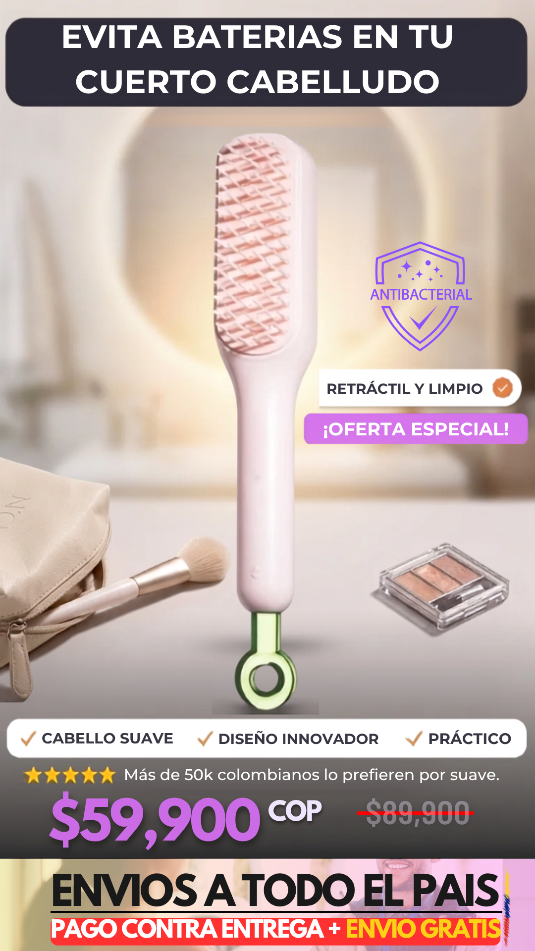 PEINE RETRACTIL ERGONOMICO